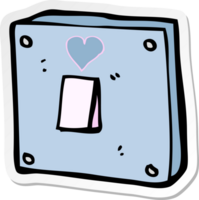 sticker of a cartoon turn me on light switch png