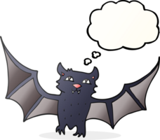 hand drawn thought bubble cartoon halloween bat png