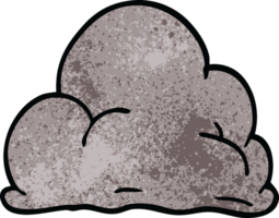 nuvola temporalesca di doodle del fumetto png