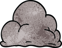 dessin animé doodle nuage d'orage png