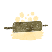 hand retro cartoon rolling pin png