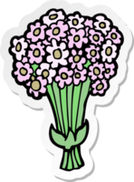 Aufkleber mit Cartoon-Blumen png