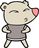 cartoon whistling bear png