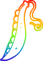 rainbow gradient line drawing of a cartoon peas in pod png