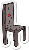 sticker of a cartoon old chair png