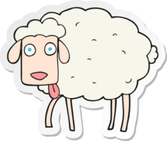 autocollant d'un mouton de dessin animé png