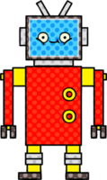 comic book style cartoon of a robot png