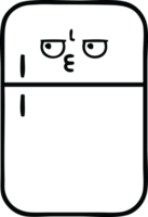 line drawing cartoon of a fridge  zer png