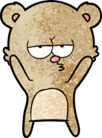 desenho de urso entediado png