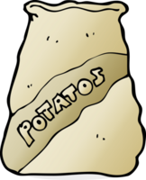 saco de batatas dos desenhos animados png