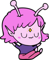 garota alienígena de desenho animado png