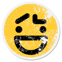 simple nervous happy face circle png