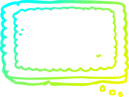 cold gradient line drawing of a cartoon biscuit png