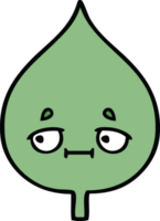 cute cartoon of a expressional leaf png