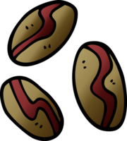 cartoon doodle of coffee beans png