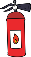hand drawn quirky cartoon fire extinguisher png
