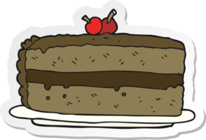 sticker of a cartoon cake png