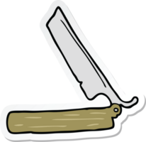 sticker of a cartoon traditional razor png