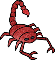 cartone animato scarabocchio di un' scorpione png