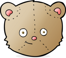 cabeza de oso de peluche de dibujos animados png