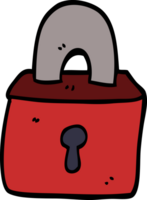 cartoon doodle vergrendeld hangslot png