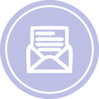 envelope letter circular icon symbol png