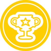 trophy cup circular icon symbol png