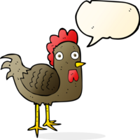 cartoon chicken with speech bubble png