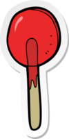 sticker van een cartoon snoep lolipop png