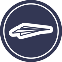 papier avion circulaire icône symbole png