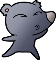 cartoon whistling bear png