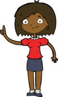 cartoon vrouw met idee png