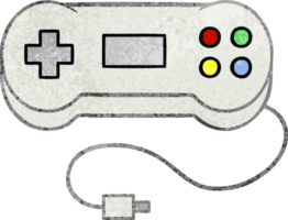 rétro grunge texture dessin animé de une Jeu manette png