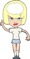 cartoon woman with idea png