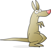 hand drawn cartoon kangaroo png