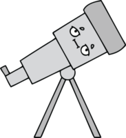 cute cartoon of a telescope png