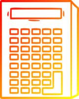 chaud pente ligne dessin de une dessin animé calculatrice png