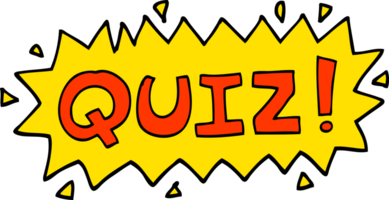 hand drawn doodle style cartoon quiz symbol png