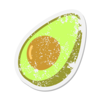 etiqueta engomada del grunge de aguacate png