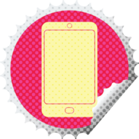 cel telefoon grafisch circulaire pellen sticker png