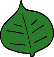 cartoon doodle leaf png