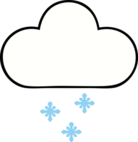 carino cartone animato di un' neve nube png