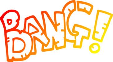 warm gradient line drawing of a cartoon bang symbol png