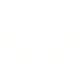 desenho de giz de porco cansado png