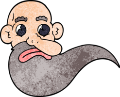 cartoon doodle grumpy old man png