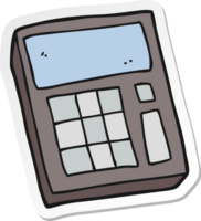 sticker van een tekenfilmcalculator png