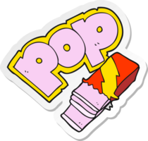 sticker van een tekenfilm bubbel gom png