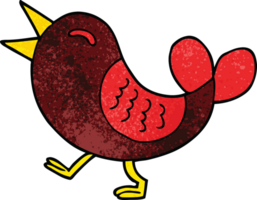 cartoon doodle red bird png