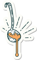 sticker of a tattoo style ladle of gravy png