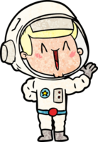 astronauta de desenho animado cantando png